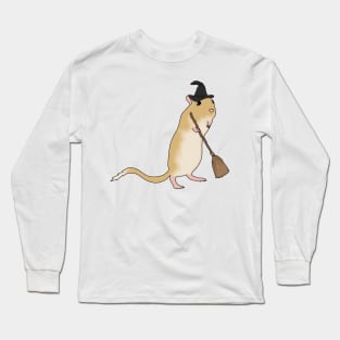 Cute golden gerbil witch Long Sleeve T-Shirt